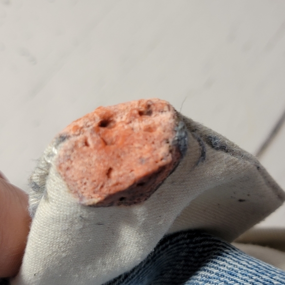 Arizona Jean Company Boot Cut Y2K Wide Leg Thashed Patched Jeans Men's 32 - Picture 14 of 16